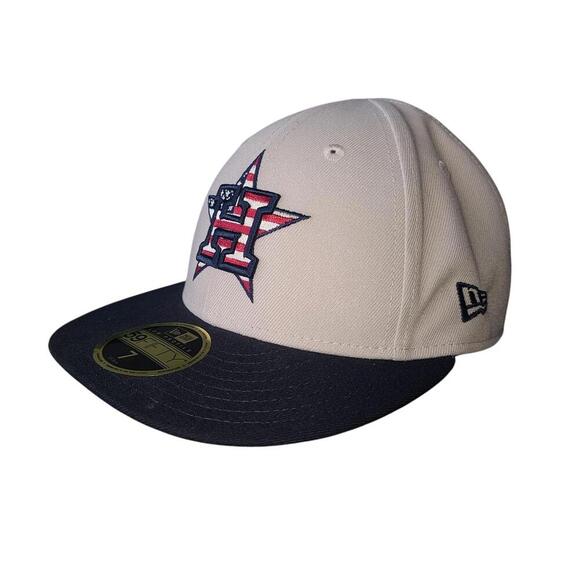 New Era Houston Astros Flag Logo 59FIFTY Cap - Size 7 - Picture 2 of 9